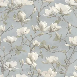 Holden Opus Petalina Magnolia flowers Floral Bloom Blue Wallpaper