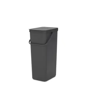 Brabantia Grey Plastic Bin - 40L Freestanding