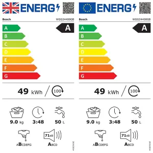 Bosch WGG24400GB 9kg Freestanding 1400rpm Washing machine - White