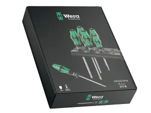 Wera 05105622001 Kraftform Plus Lasertip 335/350/355/6 Screwdriver Set, 6 Piece WER105622