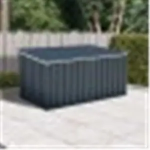 4 x 2 Metal Garden Storage Box - Anthracite Grey (4ft x 2ft / 4' x 2' / 1.3m x 0.7m)