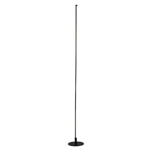 Modern Sleek Stick Style LED Standard Floor Lamp in Matt Black with Foot Dimmer