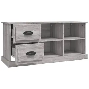 Berkfield TV Cabinet Grey Sonoma 102x35.5x47.5 cm Engineered Wood