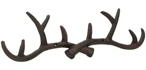 Woodside Cast Iron Wall Mounted Deer Antlers Hooks