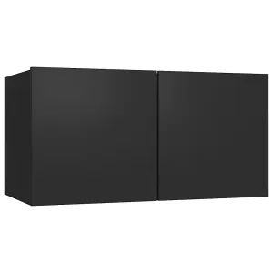 Berkfield Hanging TV Cabinet Black 60x30x30 cm