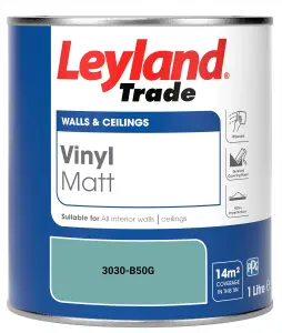 Leyland Trade Vinyl Matt Walls & Ceilings Emulsion Paint (3030-B50G) 1L