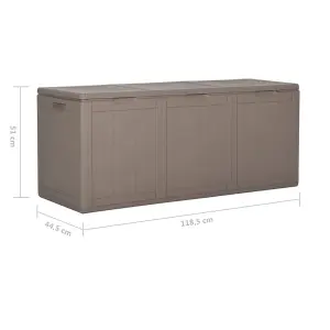 Berkfield Garden Storage Box 270L Brown PP Rattan