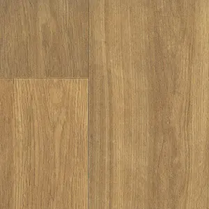 Cedar Oak Brown Wood Effect Anti-Slip Vinyl Flooring Sheet For Kitchen Bathroom Dinning Room -5m(16'4") X 4m(13'1")-20m²