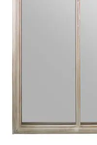 MirrorOutlet The Somerley Extra Large Rustic Metal Chapel Arched Decorative Mirror Stone Colour 150CM X 81CM