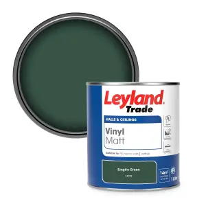 Leyland Trade Vinyl Matt Walls & Ceilings Emulsion Paint Empire Green (14C39) 1L