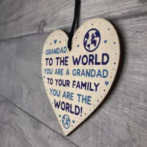 Fathers Day Gifts For Grandad Dad Wood Heart Birthday Gift Thank You Gift