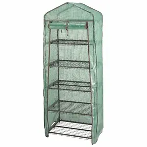 5 Tier Garden Greenhouse with Roll Up Door