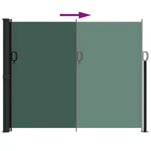 Berkfield Retractable Side Awning Dark Green 160x600 cm