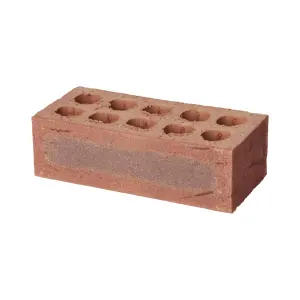 Wienerberger Tuscan Rough Red Perforated Facing brick (L)215mm (W)102.5mm (H)65mm