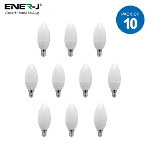 10pcs LED Bulb 4W LED Candle Lamp E14 3000K, 30000+ rated hours.