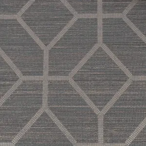 Boutique Asscher Grey Bronze effect Geometric Textured Wallpaper