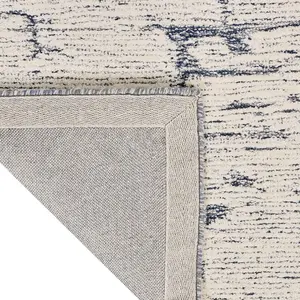 Blue Abstract Handmade Luxurious Modern Wool Rug For Bedroom & Living Room-236cm X 297cm