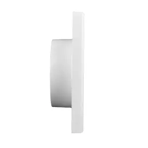 Blauberg Plastic Gravity Shutter Grille with Round Read Spigot - 100mm - White