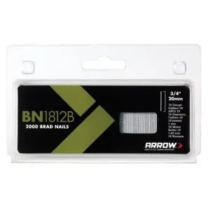 Arrow BN1812B Brad Nails 20mm Brown Head (Pack 2000)