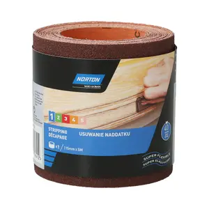 Norton 40 grit Brown Sanding roll (L)5m (W)115mm