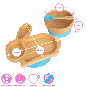 5pc Bamboo Rabbit Baby Weaning Set - Green