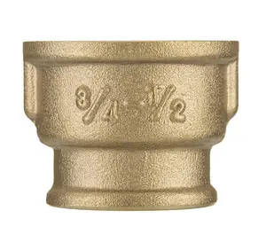 PEPTE 1x1/2 Inch Pipe Reduction Muff Female Thread Adaptor Fittings Brass