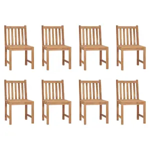 Berkfield Garden Chairs 8 pcs Solid Teak Wood