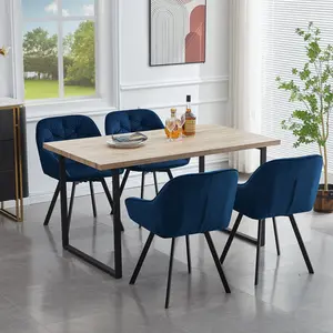 Abelina Upholstered Dining Chair (Set of 2) Blue