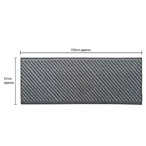 JVL Stellar Machine Washable Latex Backed Runner Doormat, 57x150cm, Grey