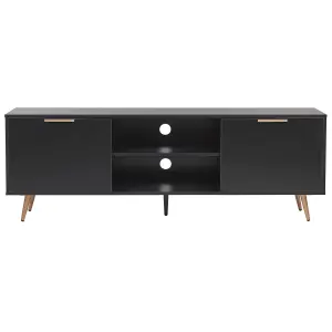 Beliani Modern TV Stand Black INDIO