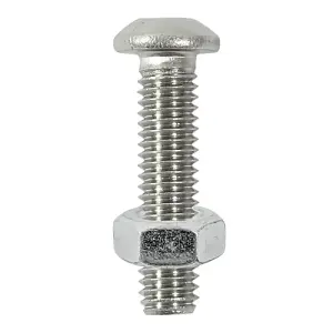 Timco - Socket Screws & Hex Nuts - Button - Stainless Steel (Size M6 x 12 - 8 Pieces)