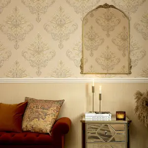 Jasmine Shimmer Wallpaper In Gold