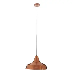 Interiors by Premier Brinn Copper Finish Pendant Light