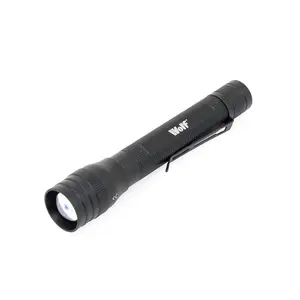 LED Torch Wolf 1w 120 Lumens Zoom Spotlight CREE Rechargeable Light Heavy Duty Aluminium