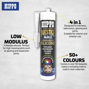 Hippo Prestige 4 in 1 Silicone Sealant - Curry