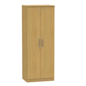 Montana Ready assembled Classic Oak effect Double Wardrobe (H)1970mm (W)740mm (D)530mm