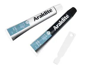 Araldite Steel Epoxy 2 X 15Ml Tubes - Strong Adhesive for Metal Repairs