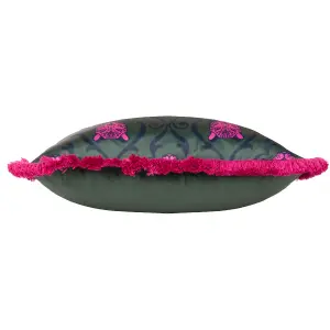 Paoletti Lupita Fringed Feather Rich Cushion