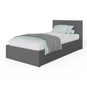 GFW Side Lift Ottoman Bed 90cm Single Grey