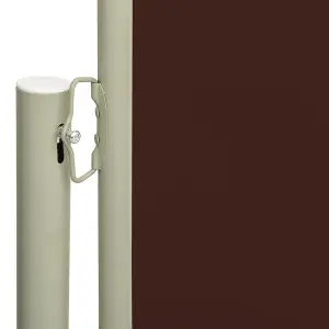 Berkfield Patio Retractable Side Awning 160x300 cm Brown