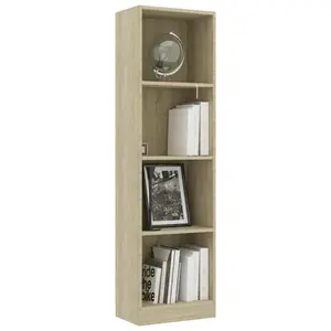 Attwood Bookcase Sonoma Oak / 142cm H x 40cm W x 24cm D