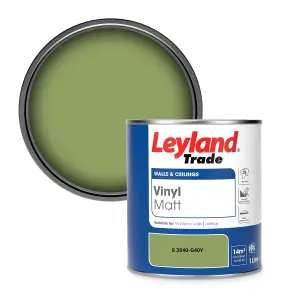 Leyland Trade Vinyl Matt Walls & Ceilings Emulsion Paint (S 3040-G40Y) 1L