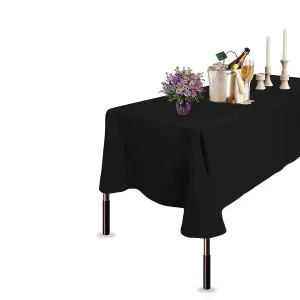 Neel Blue Rectangular Tablecloth 228cm x 396cm - Black (pack of 10)