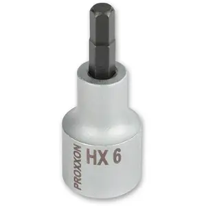 Proxxon 1/2" Drive Hex Bit - 6mm x 55mm