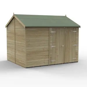 Timberdale 10x8 Reverse Apex Shed No Window - Double Door