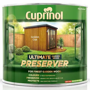 Cuprinol Ultimate Garden Wood Preserver 1L All Colours Golden Oak