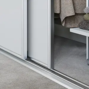 Spacepro Sliding Wardrobes Full length Matt White frame Single panel door, (H) 2220mm x (W) 610mm