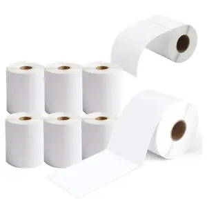 12 x Easy Peal Strong Sticky Self Adhesive 4" x 6"Blank Thermal Printing Shipping Address Labels