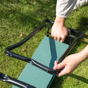 Outsunny 2In1 Folding Garden Kneeler Foam Chair Pad Support Bench Gardening Tool