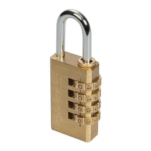 Silverline - Combination Padlock Brass - 4-Digit